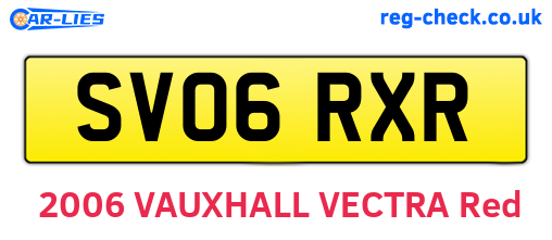 SV06RXR are the vehicle registration plates.