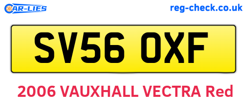 SV56OXF are the vehicle registration plates.