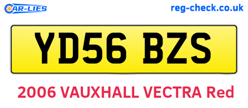 YD56BZS are the vehicle registration plates.