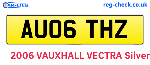 AU06THZ are the vehicle registration plates.