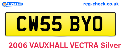 CW55BYO are the vehicle registration plates.