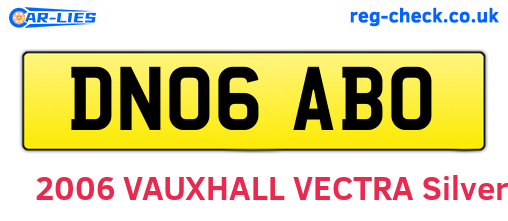 DN06ABO are the vehicle registration plates.