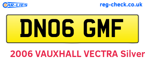 DN06GMF are the vehicle registration plates.