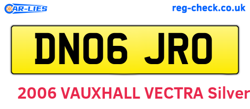 DN06JRO are the vehicle registration plates.
