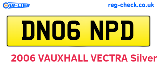 DN06NPD are the vehicle registration plates.