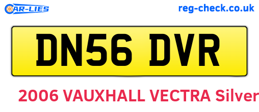 DN56DVR are the vehicle registration plates.