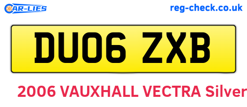 DU06ZXB are the vehicle registration plates.