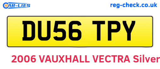 DU56TPY are the vehicle registration plates.