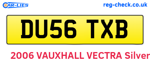 DU56TXB are the vehicle registration plates.