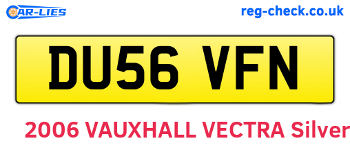 DU56VFN are the vehicle registration plates.