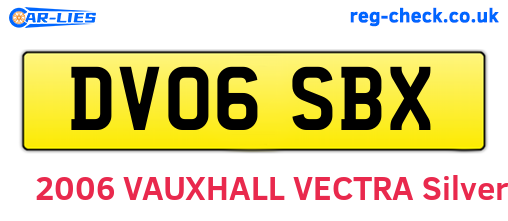 DV06SBX are the vehicle registration plates.