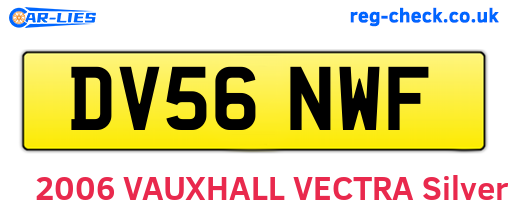 DV56NWF are the vehicle registration plates.