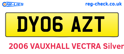 DY06AZT are the vehicle registration plates.