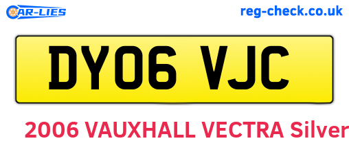 DY06VJC are the vehicle registration plates.