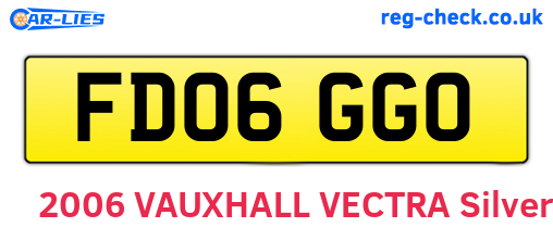 FD06GGO are the vehicle registration plates.