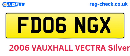 FD06NGX are the vehicle registration plates.