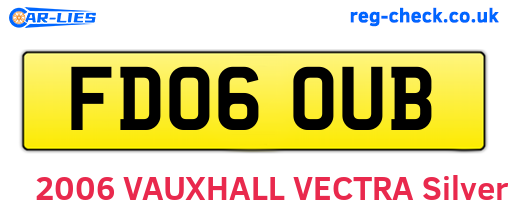 FD06OUB are the vehicle registration plates.