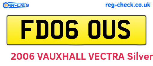 FD06OUS are the vehicle registration plates.