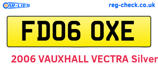 FD06OXE are the vehicle registration plates.