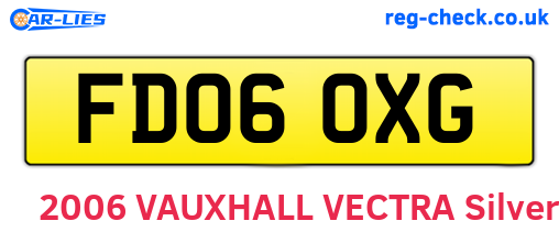 FD06OXG are the vehicle registration plates.