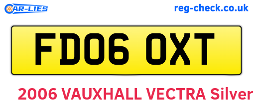 FD06OXT are the vehicle registration plates.