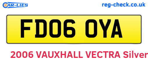 FD06OYA are the vehicle registration plates.