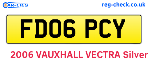 FD06PCY are the vehicle registration plates.