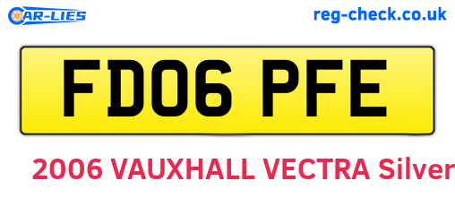 FD06PFE are the vehicle registration plates.