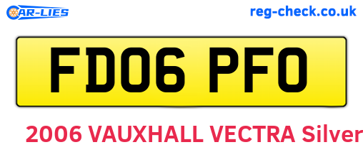 FD06PFO are the vehicle registration plates.