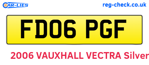 FD06PGF are the vehicle registration plates.