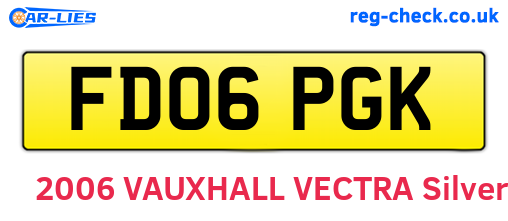 FD06PGK are the vehicle registration plates.