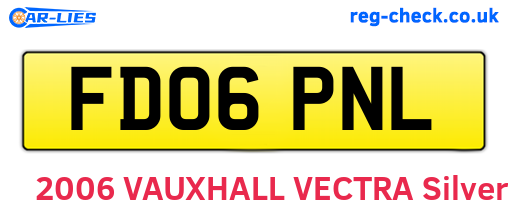 FD06PNL are the vehicle registration plates.