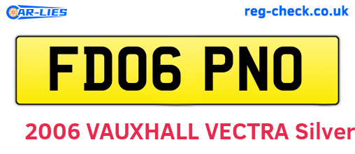 FD06PNO are the vehicle registration plates.