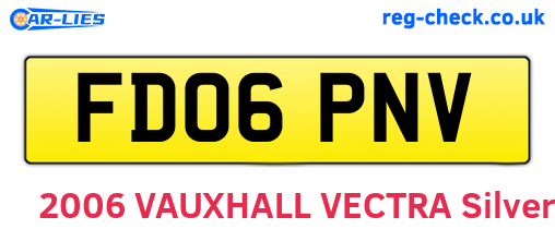 FD06PNV are the vehicle registration plates.