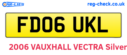 FD06UKL are the vehicle registration plates.
