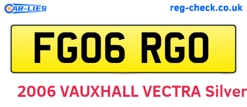 FG06RGO are the vehicle registration plates.