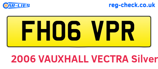 FH06VPR are the vehicle registration plates.
