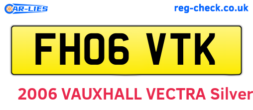 FH06VTK are the vehicle registration plates.