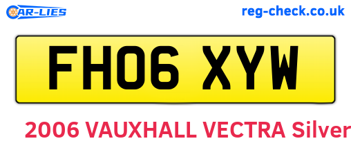 FH06XYW are the vehicle registration plates.