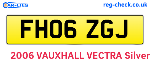 FH06ZGJ are the vehicle registration plates.