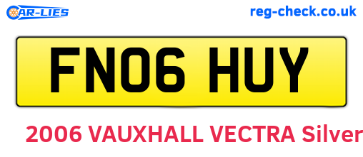 FN06HUY are the vehicle registration plates.