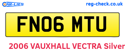 FN06MTU are the vehicle registration plates.