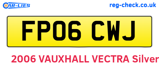FP06CWJ are the vehicle registration plates.