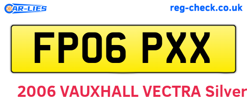 FP06PXX are the vehicle registration plates.