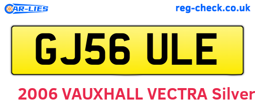 GJ56ULE are the vehicle registration plates.