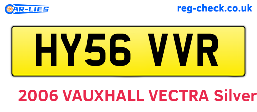HY56VVR are the vehicle registration plates.