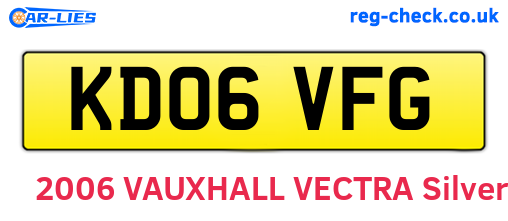 KD06VFG are the vehicle registration plates.