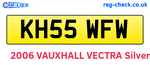 KH55WFW are the vehicle registration plates.