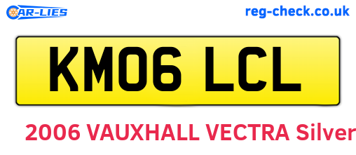 KM06LCL are the vehicle registration plates.