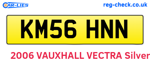 KM56HNN are the vehicle registration plates.